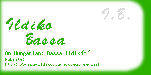 ildiko bassa business card